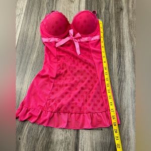 Lingerie slip with padded bra size small.